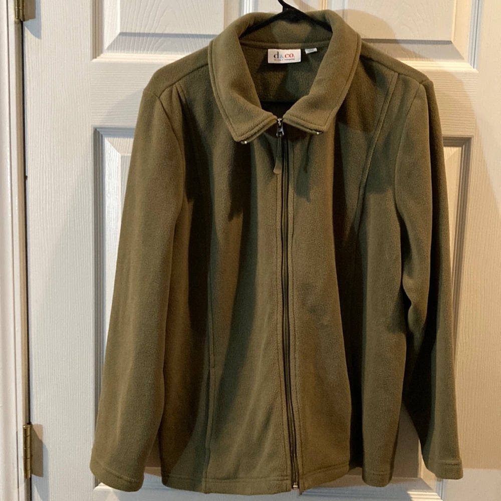 Denim & Co. Green Knit Jacket SZ L
